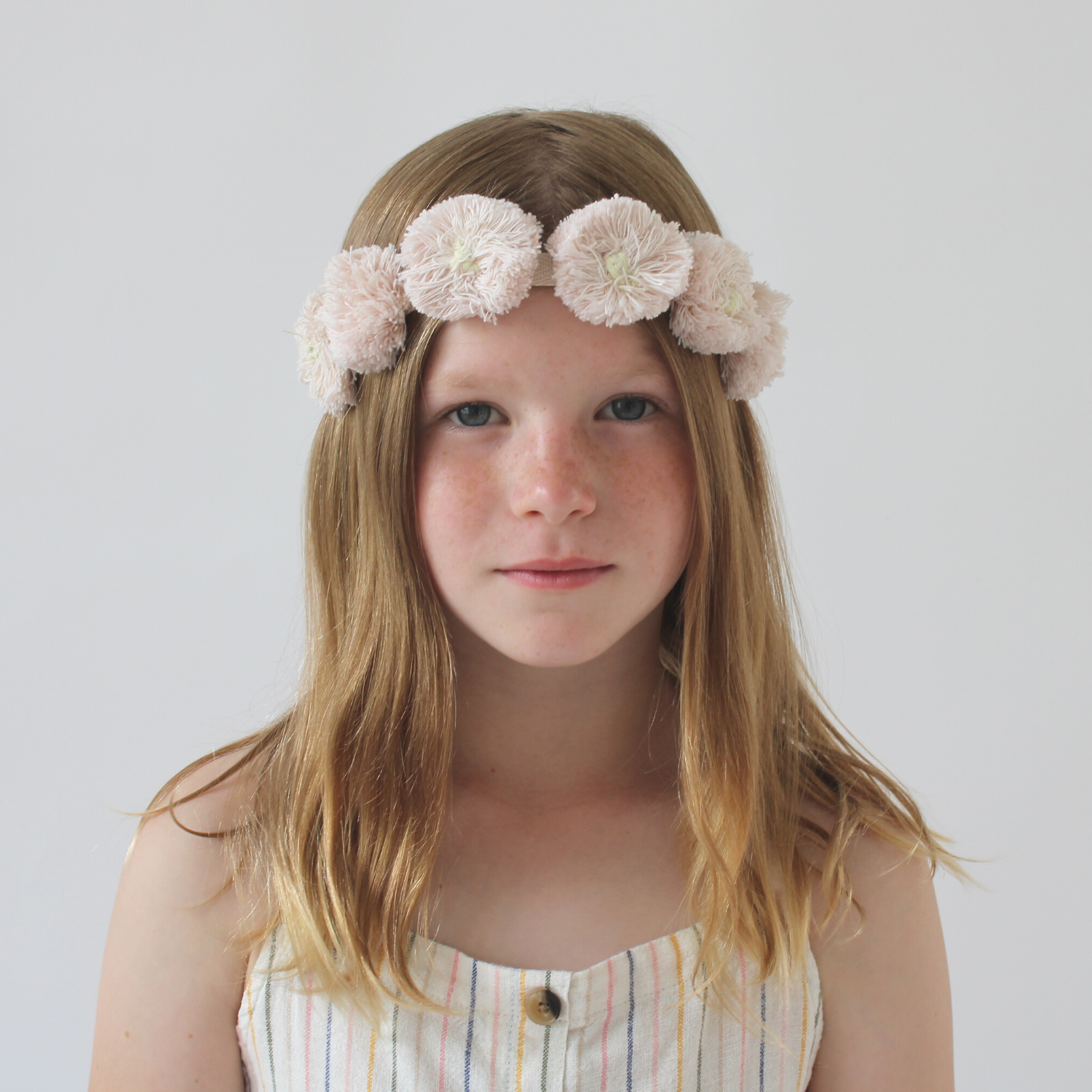 Blush Pink Flower Crown for Girls