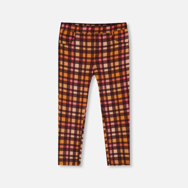 2par2 | Designed in Canada, Milano Treggings Plaid Magenta And Brown