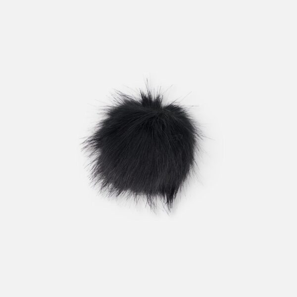 2par2 | Designed in Canada, Black Fake Fur Pompom For Hat
