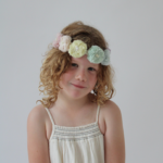 Pastel Rainbow Flower Crown for Girls