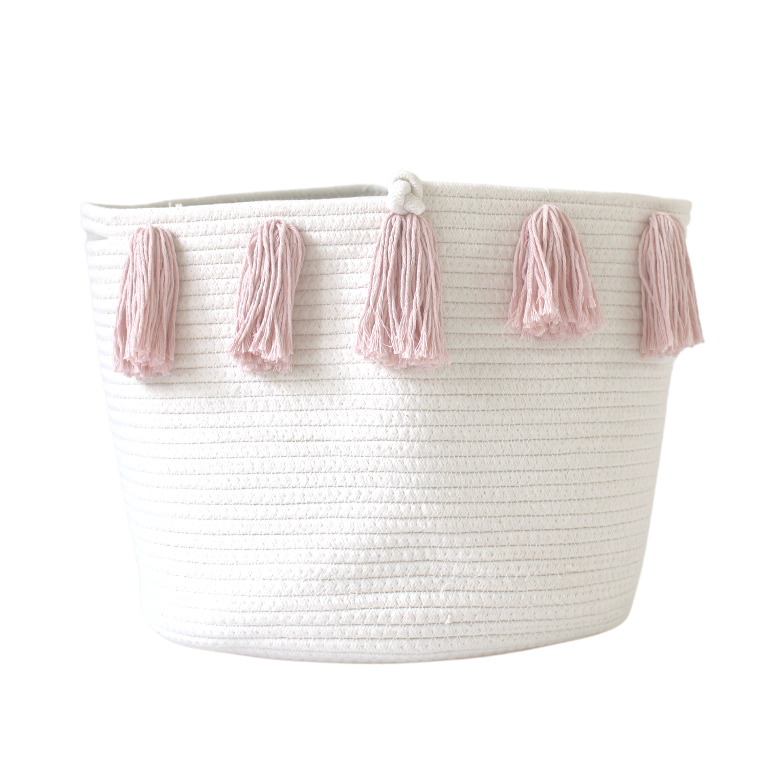 Rose Pink Tassel Basket