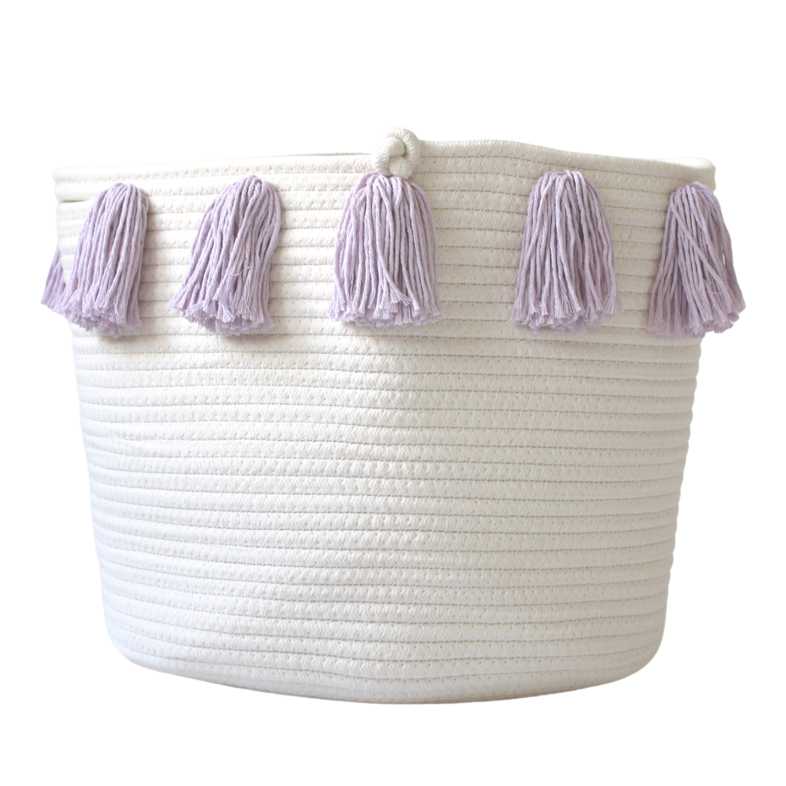 Lilac Tassel Basket for Home Decor