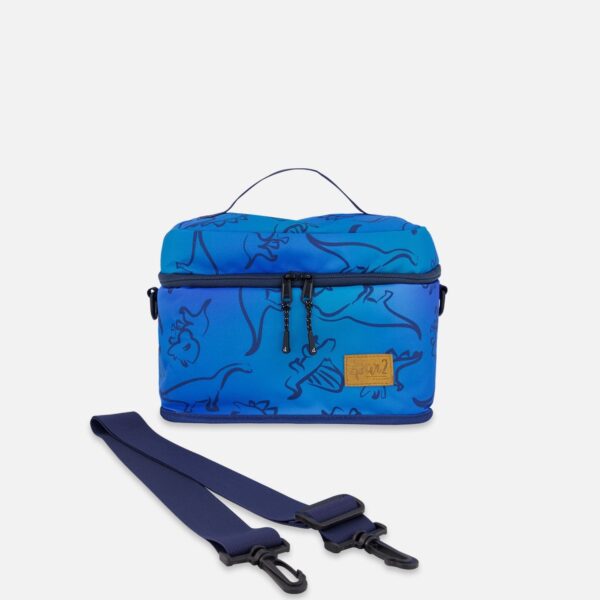 2par2 | Made in Canada, Lunch Box Blue Gradient Dinosaur Print