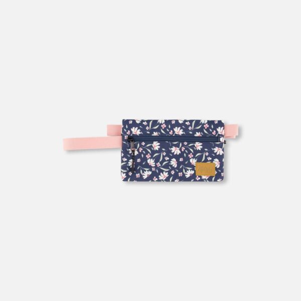 2par2 | Made in Canada, Double Pencil Case Navy Flower Print