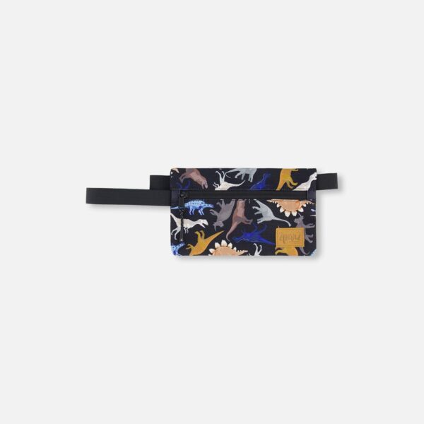 2par2 | Designed in Canada, Double Pencil Case Black Dinosaur Print