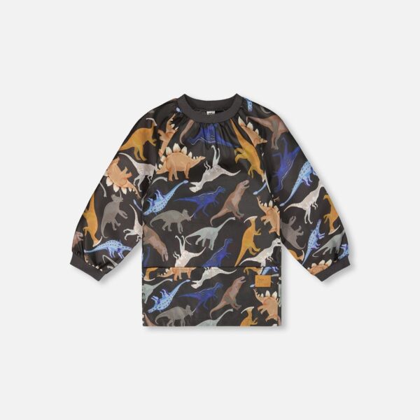 2par2 | Designed in Canada, School Apron Black Dinosaur Print