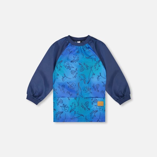 2par2 | Made in Canada, School Apron Blue Gradient Dinosaur Print
