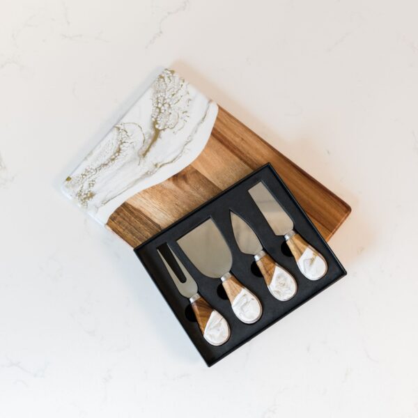 Resin Coated Cheese Knife Set (Back in Stock!!) | Lynn & Liana Designs, Made In Canada