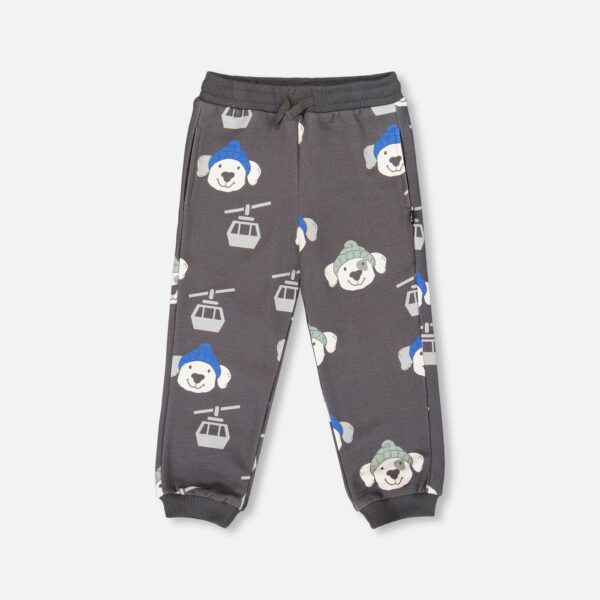 2par2 | Designed in Canada, Fleece Sweatpants Gray Dog Print