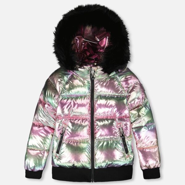 2par2 | Designed in Canada, Metallic Puffy Coat Black And Multicolor