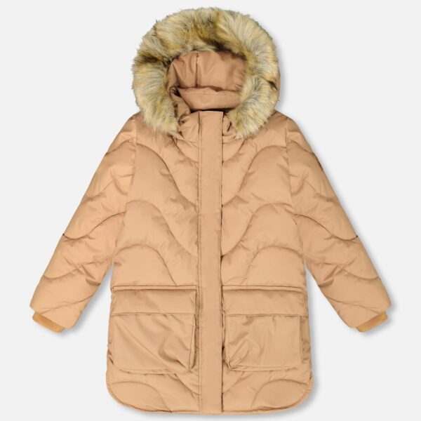 2par2 | Designed in Canada, Long Wavy Quilt Puffy Coat Chanterelle