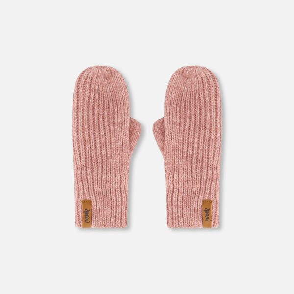 2par2 | Designed in Canada, Mid-Season Knit Mittens Dusty Pink