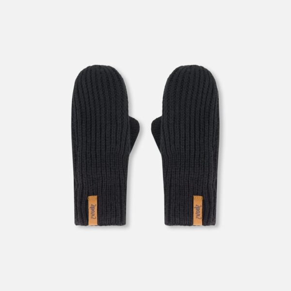 2par2 | Designed in Canada, Mid-Season Knit Mittens Black