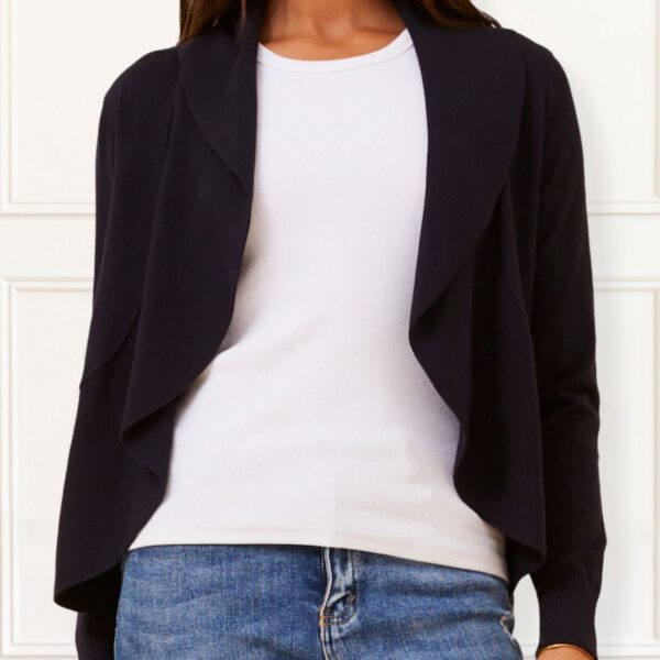 Women’s Black Open-Front Cardigan