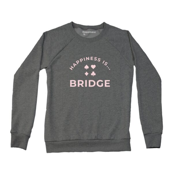 Women's Bridge Crew Sweatshirt, Charcoal | Happiness Is Inc, Made In Canada
