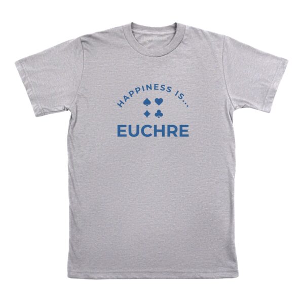 Men's Euchre T-shirt, Heather Grey | Happiness Is Inc, Made In Canada | Men's Clothing