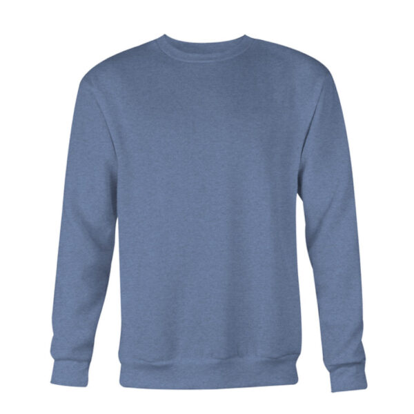 Men's Plain Crew Sweatshirt, Heather Navy | Happiness Is Inc, Made In Canada | Men's Clothing