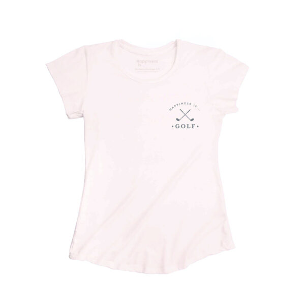 Women's Golf Bamboo T-Shirt, Ballet Pink | Happiness Is Inc, Made In Canada