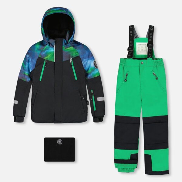 2par2 | Designed in Canada, Two-Piece Play Snowsuit With Colorblocked Jacket Green