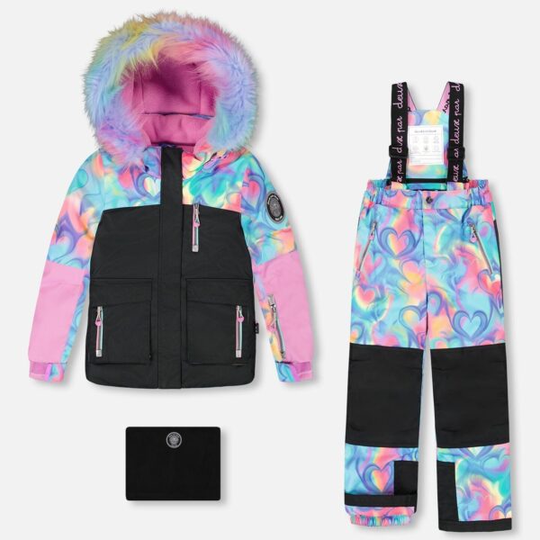 2par2 | Designed in Canada, Two-Piece Play Snowsuit Rainbow Heart Print