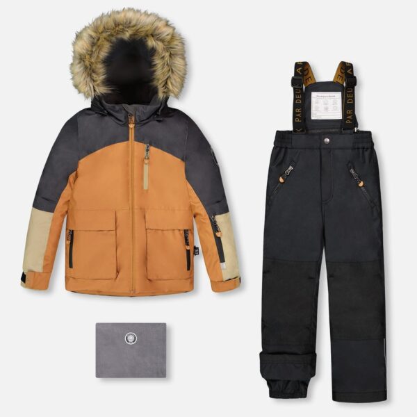 2par2 | Designed in Canada, Two-Piece Play Snowsuit With Colorblocked Jacket Black
