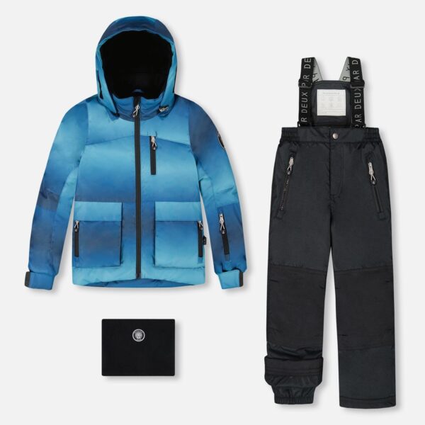 2par2 | Designed in Canada, Two-Piece Play Snowsuit With Printed Jacket And Solid Pant Black