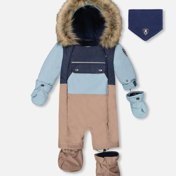 2par2 | Designed in Canada, One-Piece Baby Play Snowsuit Designed For Car Seat Taupe