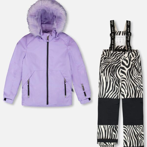 2par2 | Designed in Canada, Two-Piece Play Snowsuit With Printed Pants Lavender