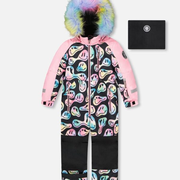 2par2 | Designed in Canada, One-Piece Play Snowsuit Smiley Face Girl