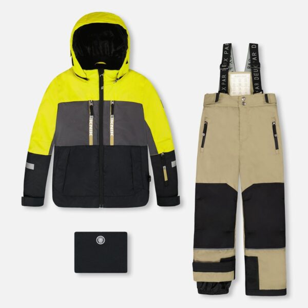2par2 | Designed in Canada, Two-Piece Teknik Snowsuit Colorblocked Light Khaki Green