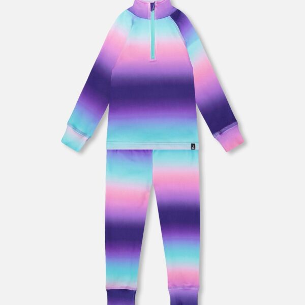 2par2 | Designed in Canada, Two-Piece Thermal Underwear Set Purple Gradient