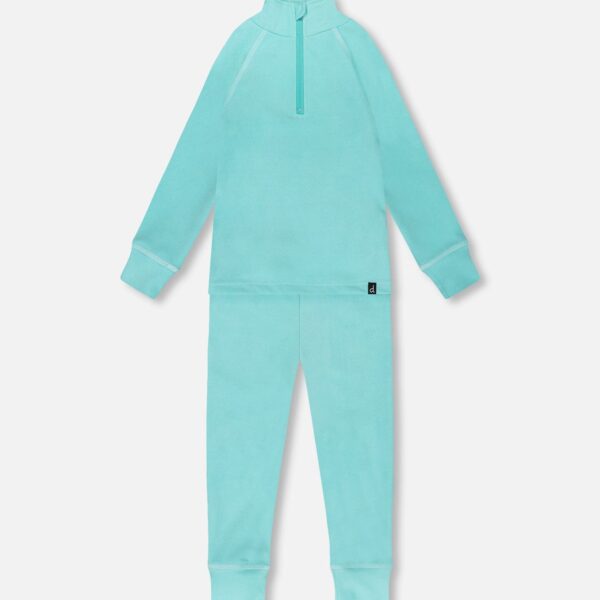 2par2 | Designed in Canada, Two-Piece Thermal Underwear Set Turquoise Blue