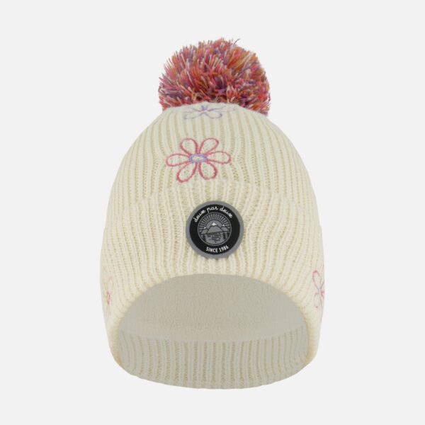 2par2 | Designed in Canada, Lined Knit Pompom Hat Off-White And Pink