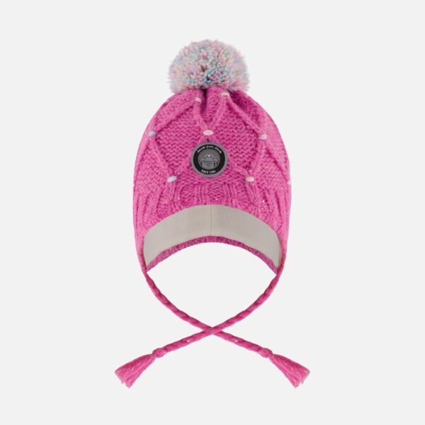 2par2 | Designed in Canada, Lined Peruvian Knit Hat With Pompom Pink And Multicolor