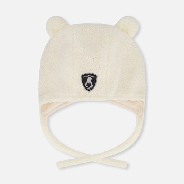 2par2 | Designed in Canada, Lined Baby Sherpa Hat With Ear Flaps Off-White