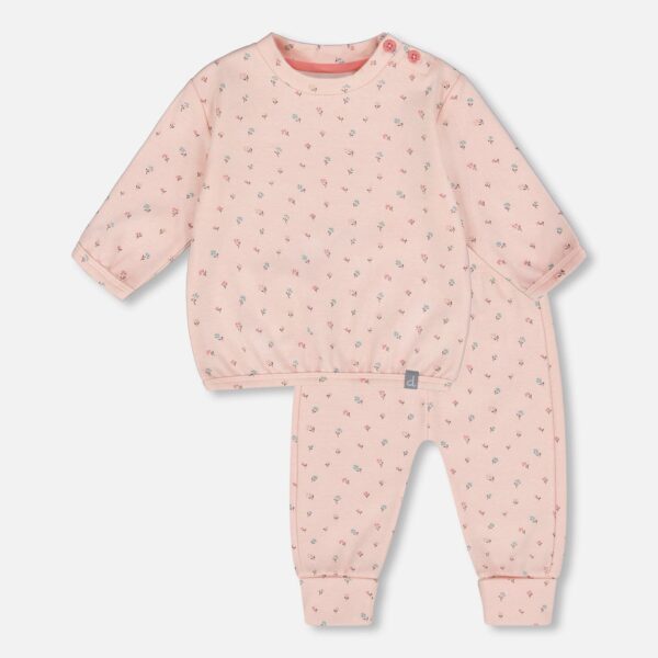 2par2 | Designed in Canada, Organic Cotton Pant With Top Set Pink Mini Floral