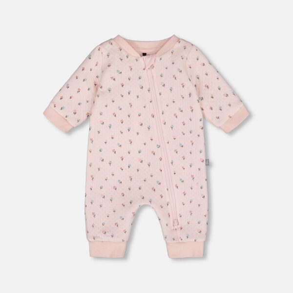 2par2 | Designed in Canada, Organic Cotton One-Piece And Baby Romper Pink Mini Floral