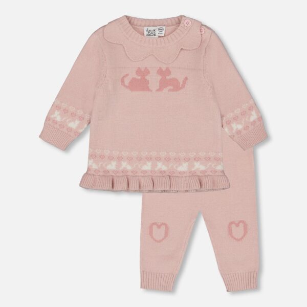 2par2 | Designed in Canada, Knitted Top And Pant Set Light Pink