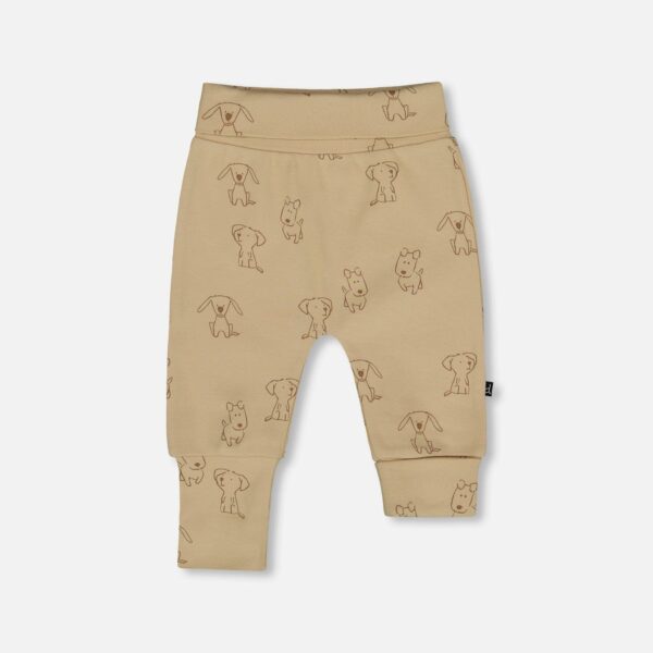 2par2 | Designed in Canada, Organic Cotton Evolutive Pants Beige Printed Dogs