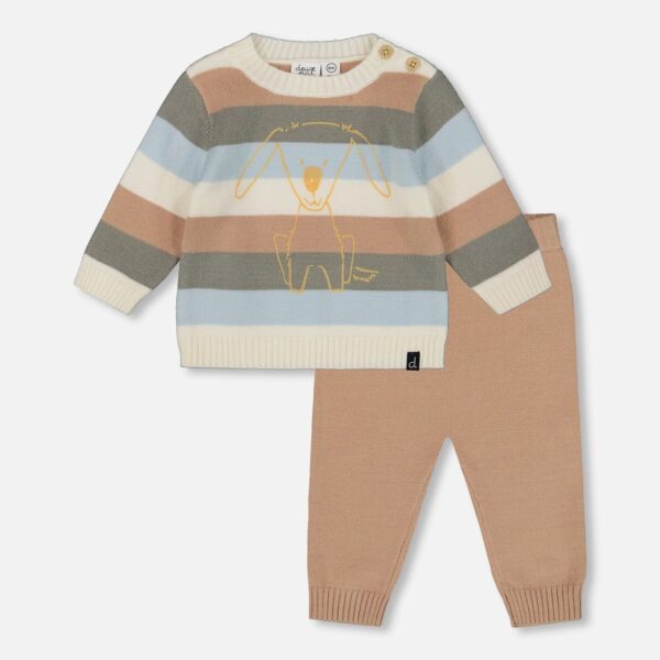 2par2 | Designed in Canada, Knitted Top And Pant Set Light Caramel