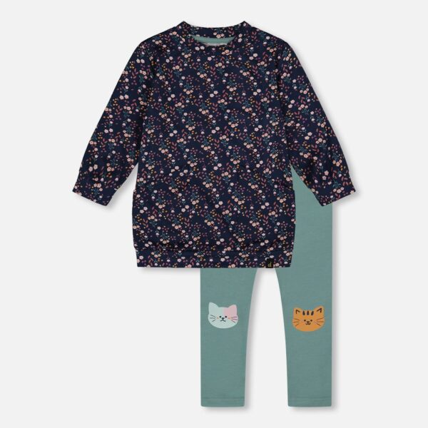 2par2 | Designed in Canada, Tunic And Leggings Set Navy Floral