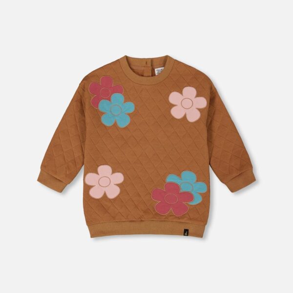 2par2 | Designed in Canada, Quilted Tunic Mocha With Flowers