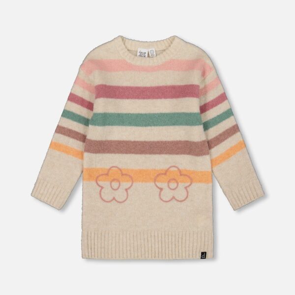 2par2 | Designed in Canada, Knitted Tunic Off-White With Stripes