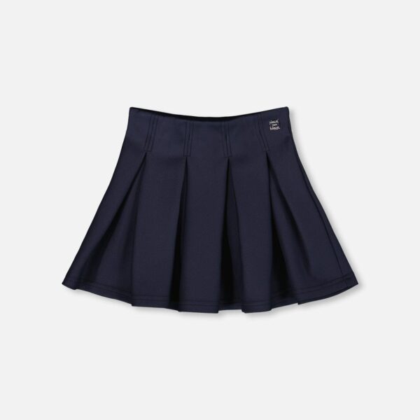 2par2 | Designed in Canada, Pleated Milano Skirt Navy Blue