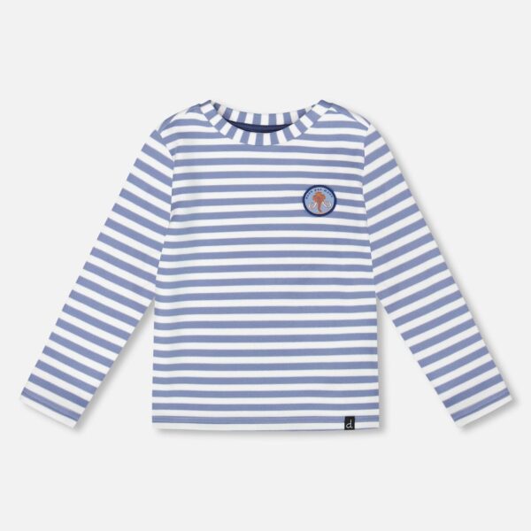 2par2 | Designed in Canada, Super Soft Long Sleeve Striped Jersey T-Shirt Light Blue