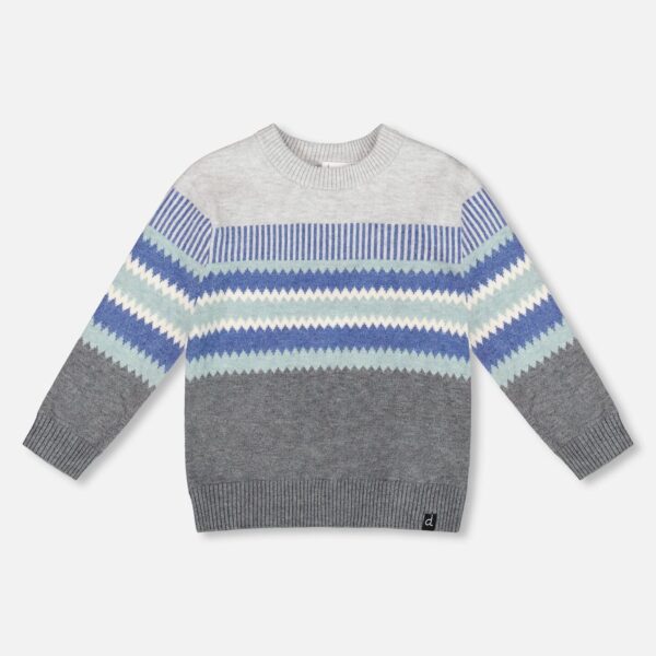 2par2 | Designed in Canada, Knitted Jacquard Sweater Dark Gray