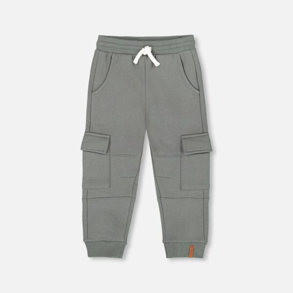 2par2 | Designed in Canada, Fleece Sweatpants With Cargo Pockets Gray Green