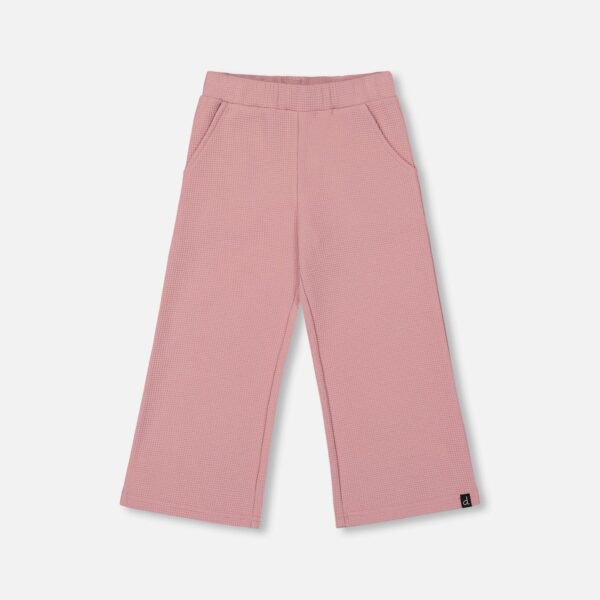 2par2 | Designed in Canada, Waffle Flare Leg Pants Dusty Pink