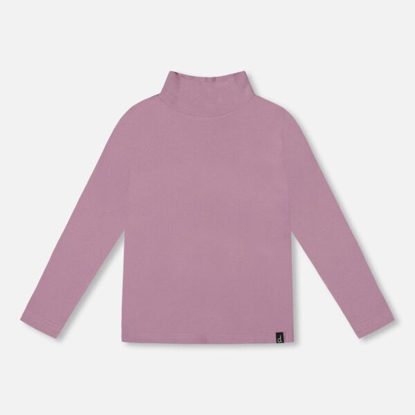 2par2 | Designed in Canada, Super Soft Ribbed Mock Neck Top Purple Gray