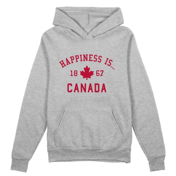 Unisex Canada 1867 Hoodie, Heather Grey | Happiness Is Inc, Made In Canada | Men's Clothing